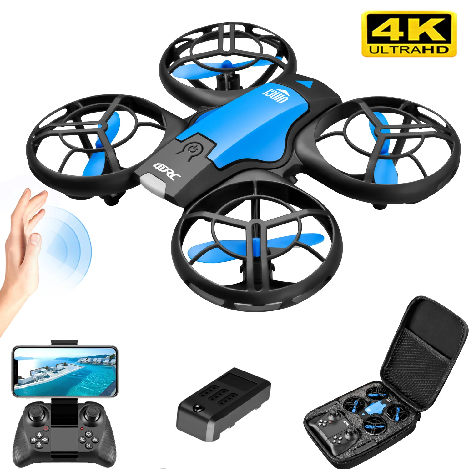 Drone Camera Hd - V8新型ミニドローン 4KプロフェッショナルHD 1080P広角カメラ WiFi FPV RCドローン