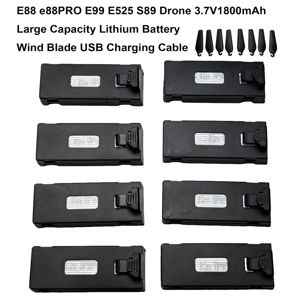 ブラックリチウム電池 3.7V1800mAh 大容量ユニバー - Eachine Drone E010 のレビューと価格